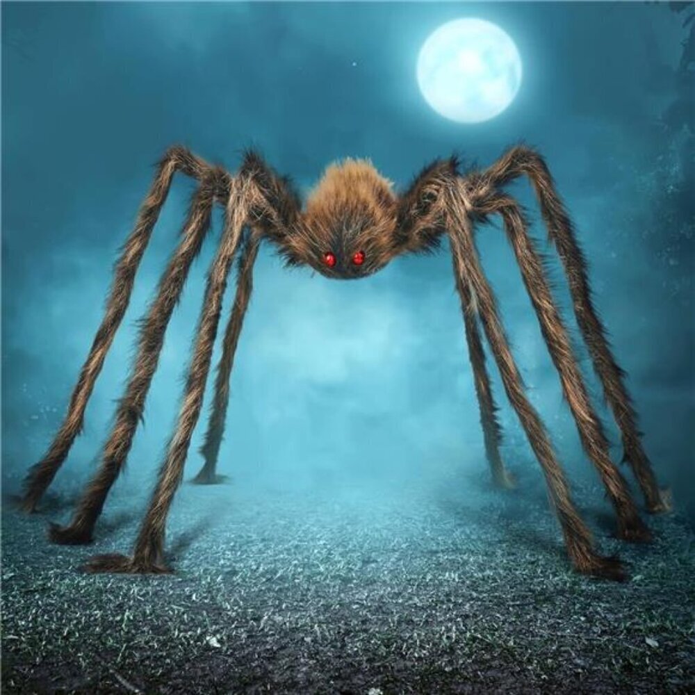 Giant 5ft Hairy Spider Halloween Outdoor Decor